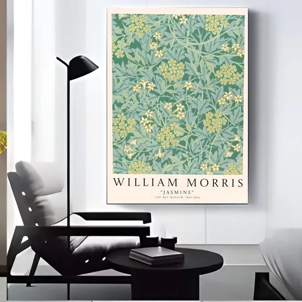 William Morris Canvas Wall Art – Vintage HD Print Home Decor Canvas Wall Art Axl Black13 21X30cmFrameless