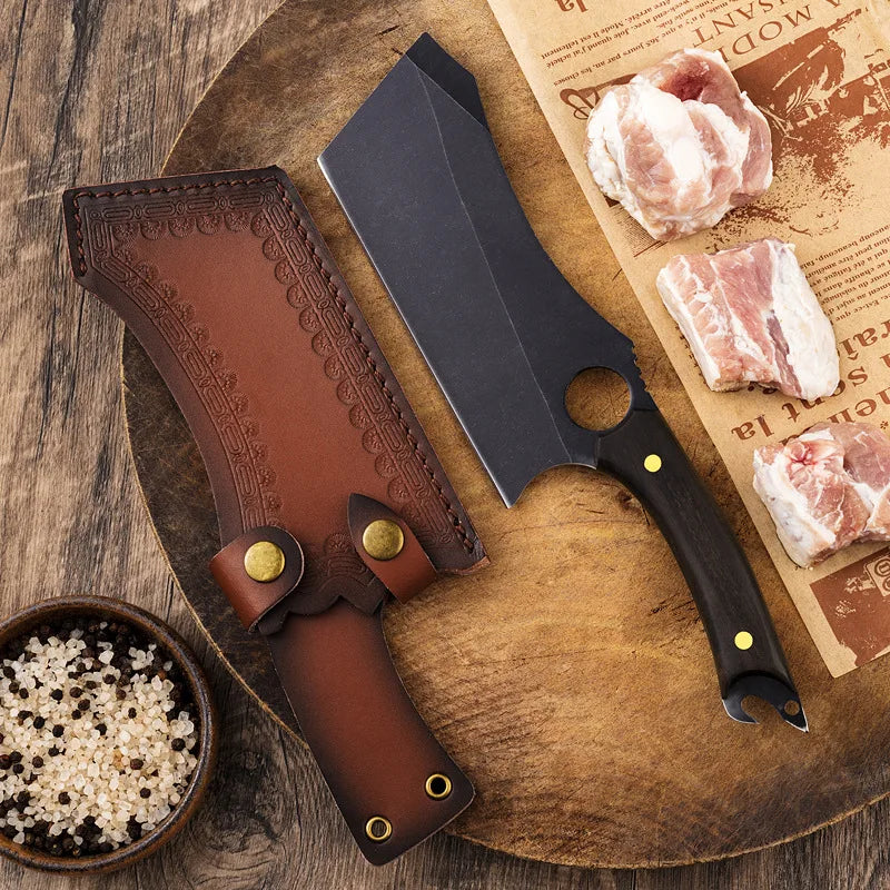 Japanese High Carbon Steel Kitchen Cleaver & Boning Knife Kitchen Cleaver Knife Axl