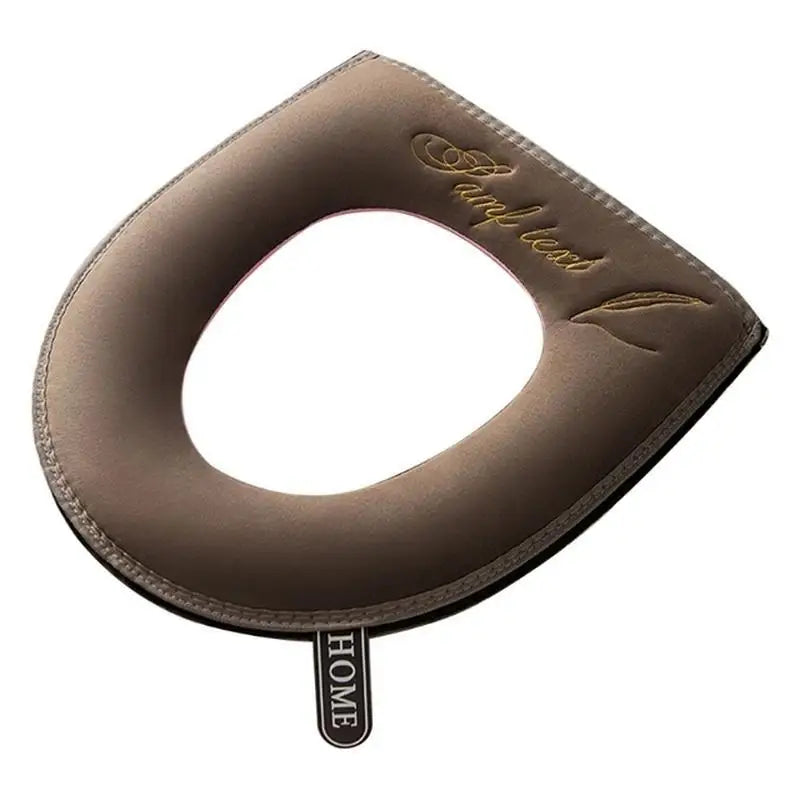 Universal Velvet Toilet Seat Cover – Washable, Zippered & Waterproof Toilet Seat Cover Axl brown