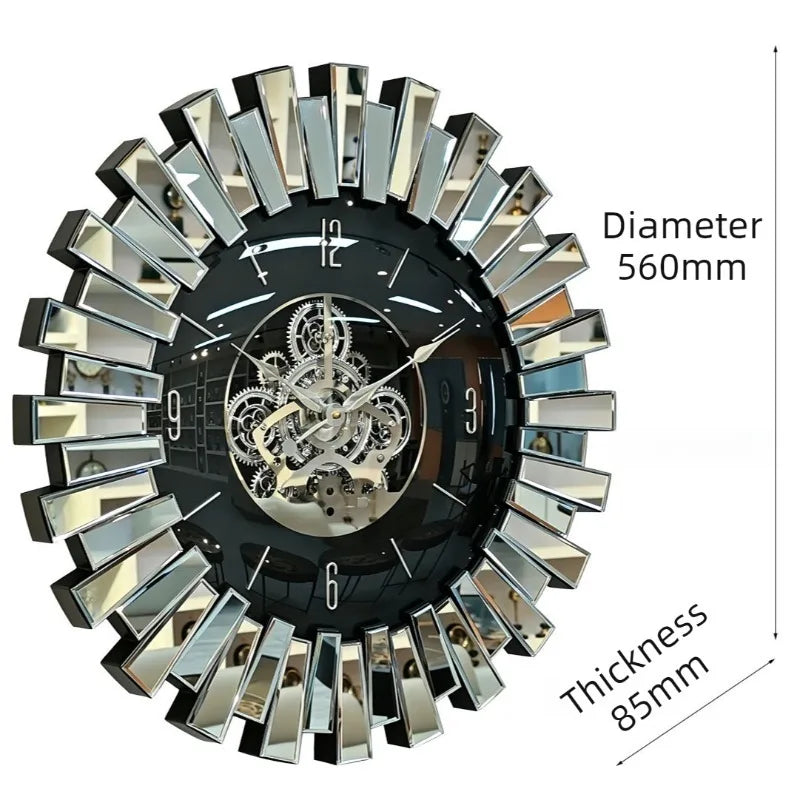 Large Modern Silent Wall Clock – Minimalist Luxury 56cm Wall Clock Axl