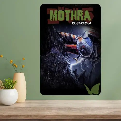 Mothra vs Classic Movie Metal Poster Sign | Vintage Wall Decor Metal Wall Sign Axl aluminum sign aluminum 14x20cm
