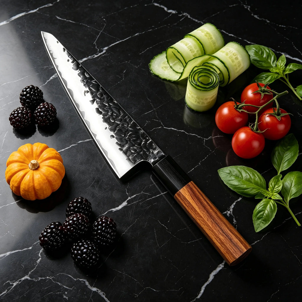Hand Hammered Kiritsuke Chef Knife – Japanese Stainless Steel Japanese Chef Knife Axl