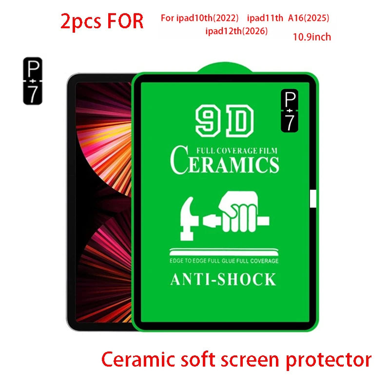 2-Pack HD Soft Screen Protector – iPad 10th 11th 12th Gen Tablet Screen Protector Axl