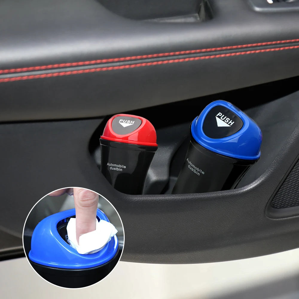 Car Trash Can Press-Top Bin – Door, Seat & Visor Mount Car Trash Bin Axl