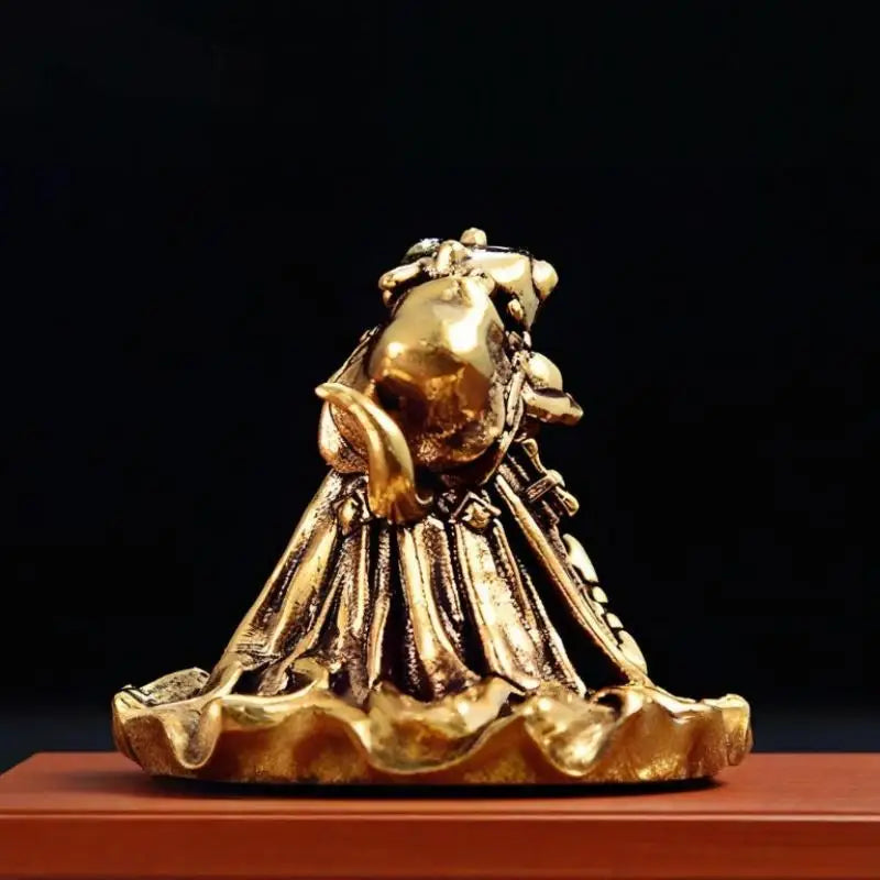 Vintage Brass Frog Statue – Antique Miniature Figurine Décor Brass Animal Figurine Axl