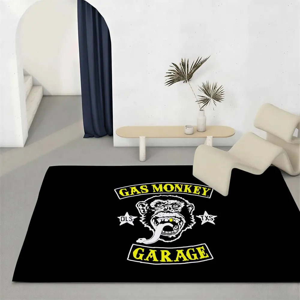 Gas Monkey Garage Flannel Floor Mat – Non-Slip Indoor Rug Indoor Floor Mat Axl White1 40x60cm