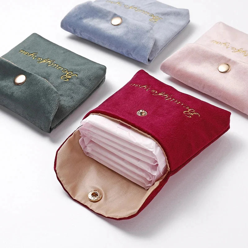 Cute Sanitary Pad Pouch – Women's Mini Storage & Coin Purse Bag Storage Pouch Axl
