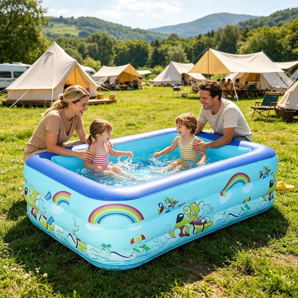 Rectangle Inflatable Kids Pool – Backyard PVC Swim Pool Inflatable Swimming Pool Axl