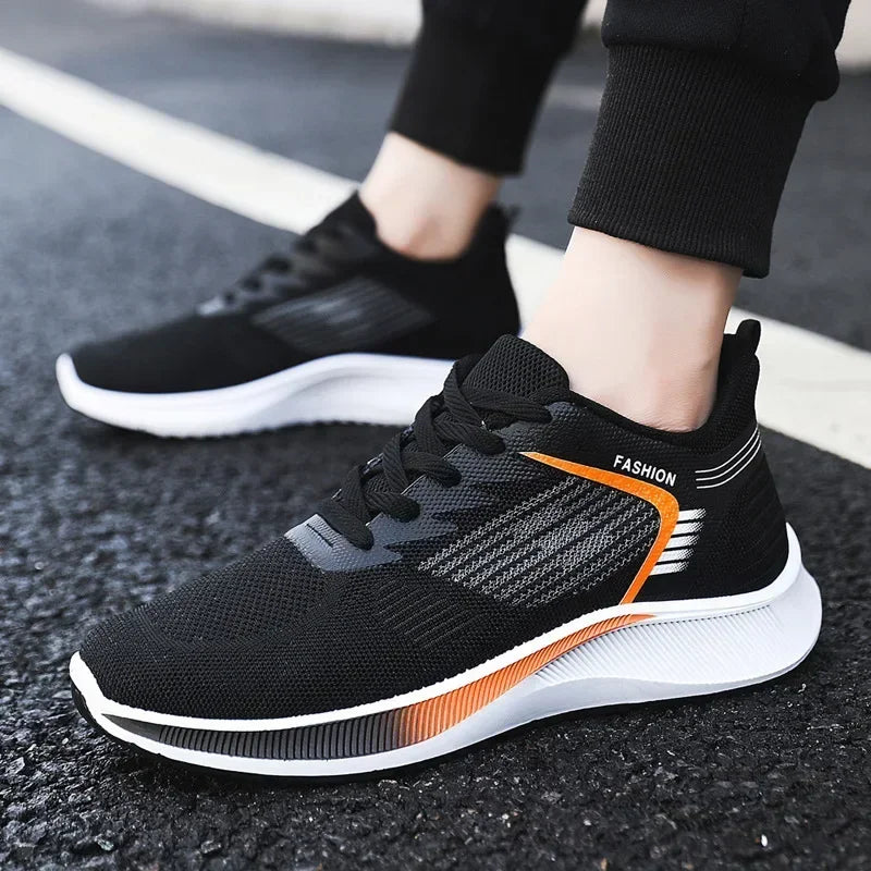 Men's Breathable Mesh Sneakers – Casual Lace-Up Walking Shoes Men's Casual Sneakers Axl