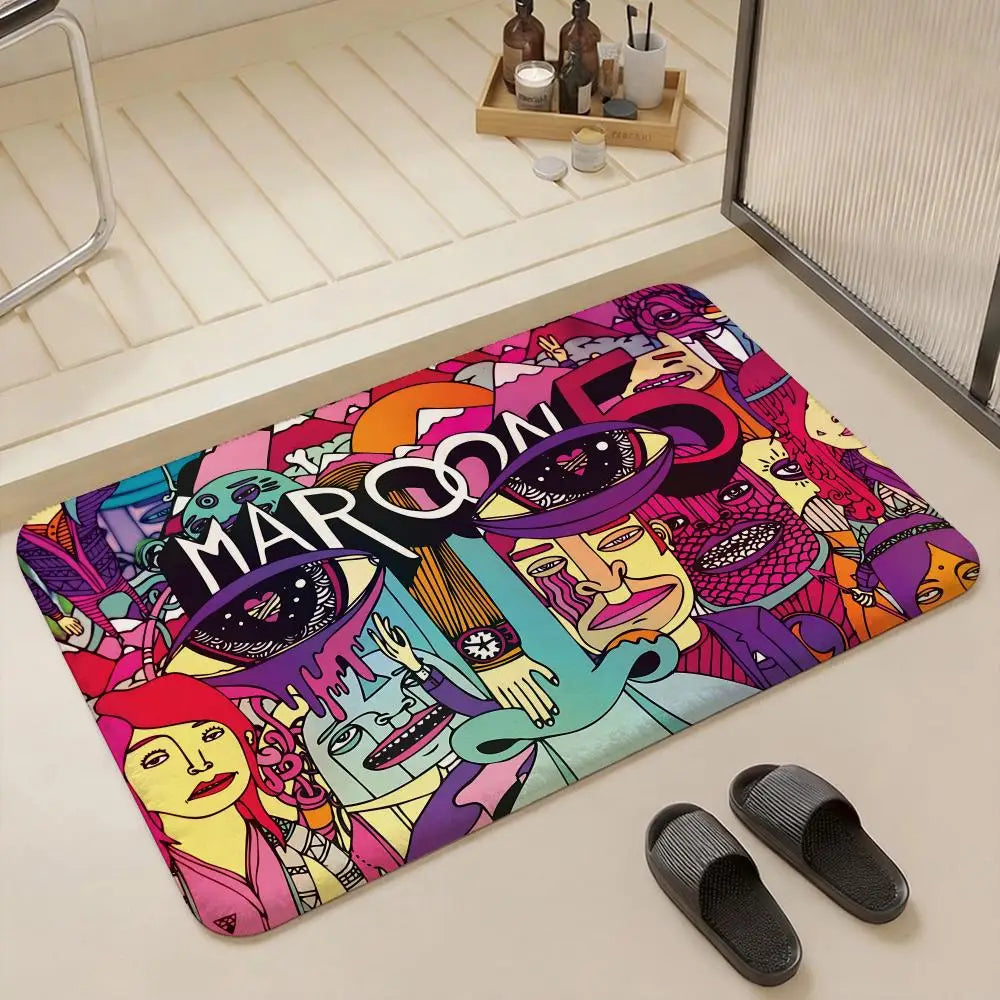 Maroon 5 Flannel Floor Mat – Non-Slip Soft Plush Indoor Rug Flannel Floor Mat Axl