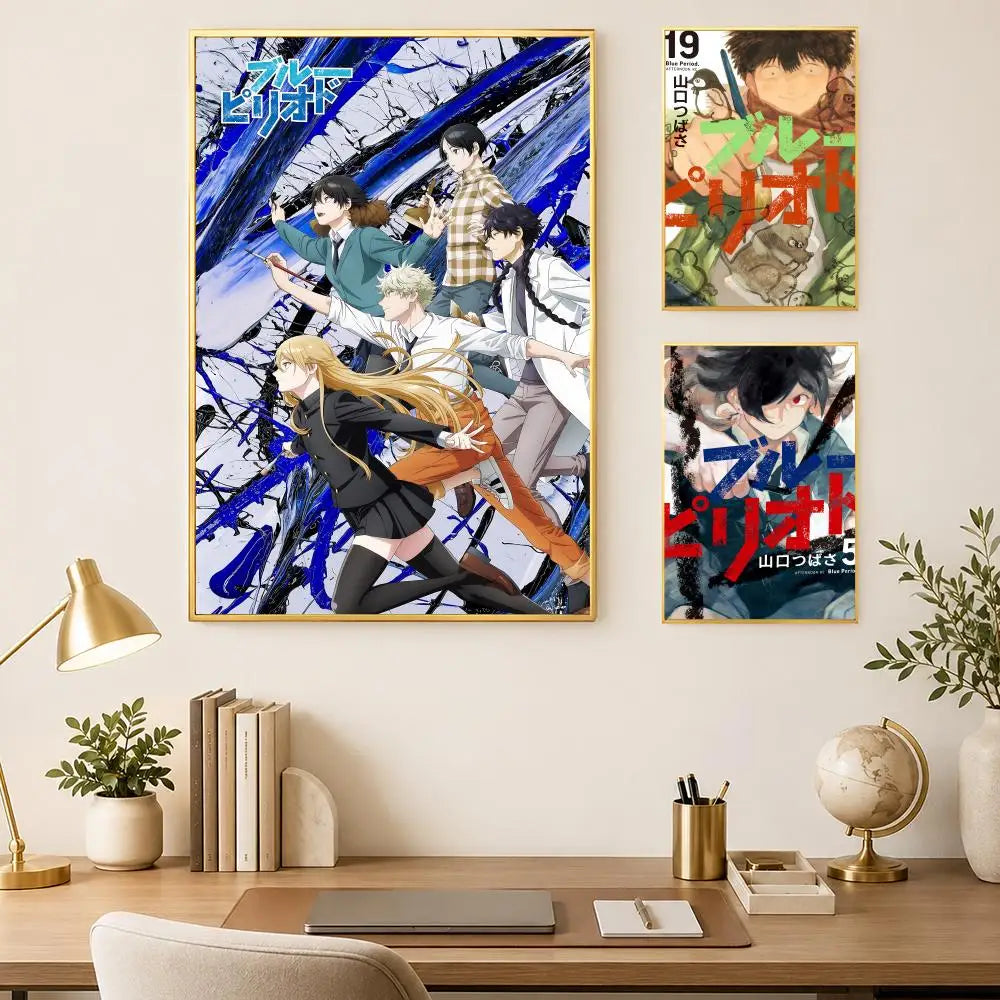 Blue Period Manga Poster – Self-Stick HD Waterproof Wall Art Wall Art Poster Axl