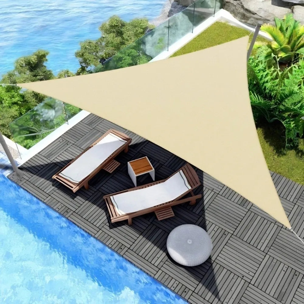 Triangle Shade Sail 3x3x3M – 98% UV Block Outdoor Canopy Outdoor Shade Sail Axl Beige