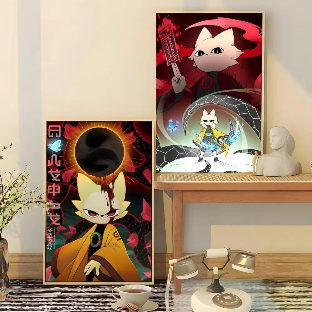 Nine Sols Game Poster – HD Waterproof PVC Wall Stickers Wall Poster Sticker Axl