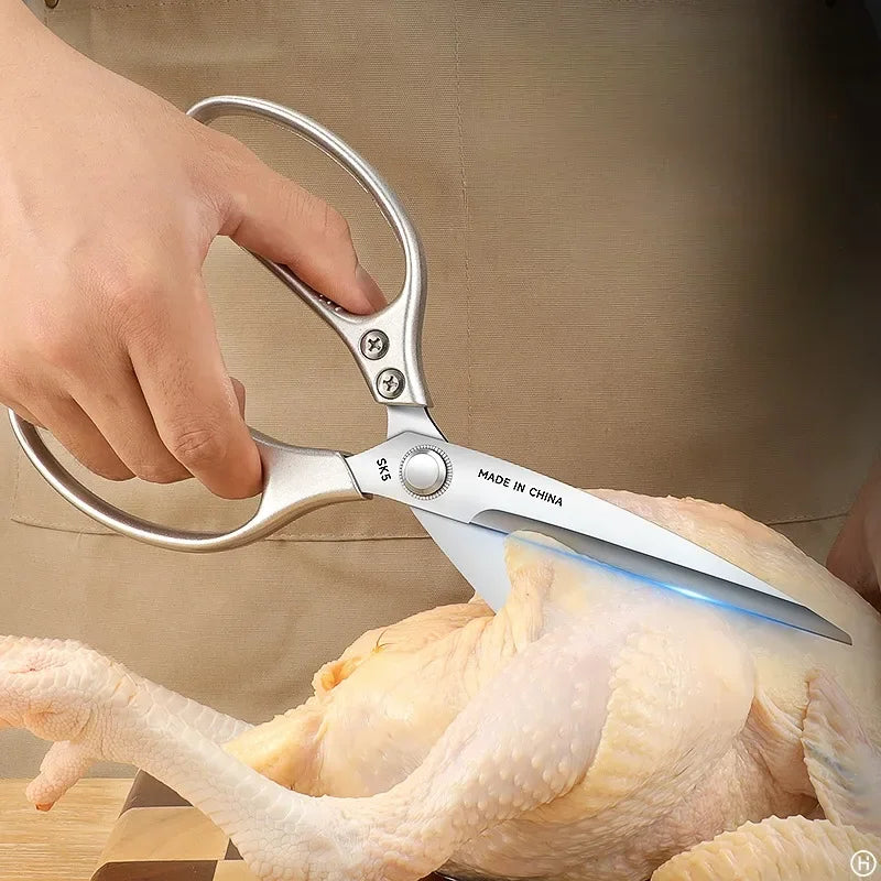 Stainless Steel Kitchen Scissors – BBQ, Bone & Food Cutting Kitchen Scissors Axl