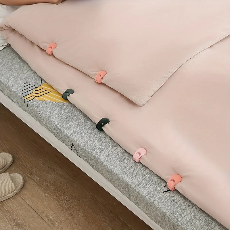 Bed Sheet Comforter Grippers – 10-Pack Non-Slip Clips Bed Sheet Fasteners Axl