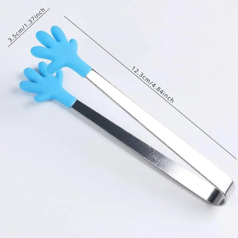 Silicone Palm Mini Food Tongs – Fun Kitchen Clip Utensil Kitchen Tongs Axl