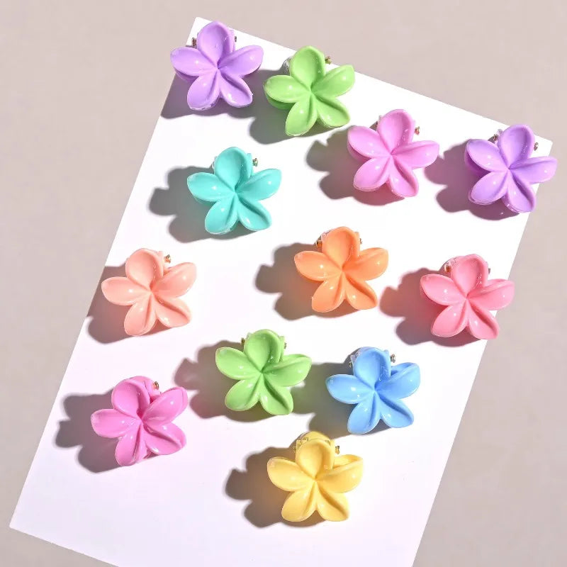 20-Piece Flower Hair Claw Clips – Mixed Color Mini Jaw Clips Hair Claw Clips Axl