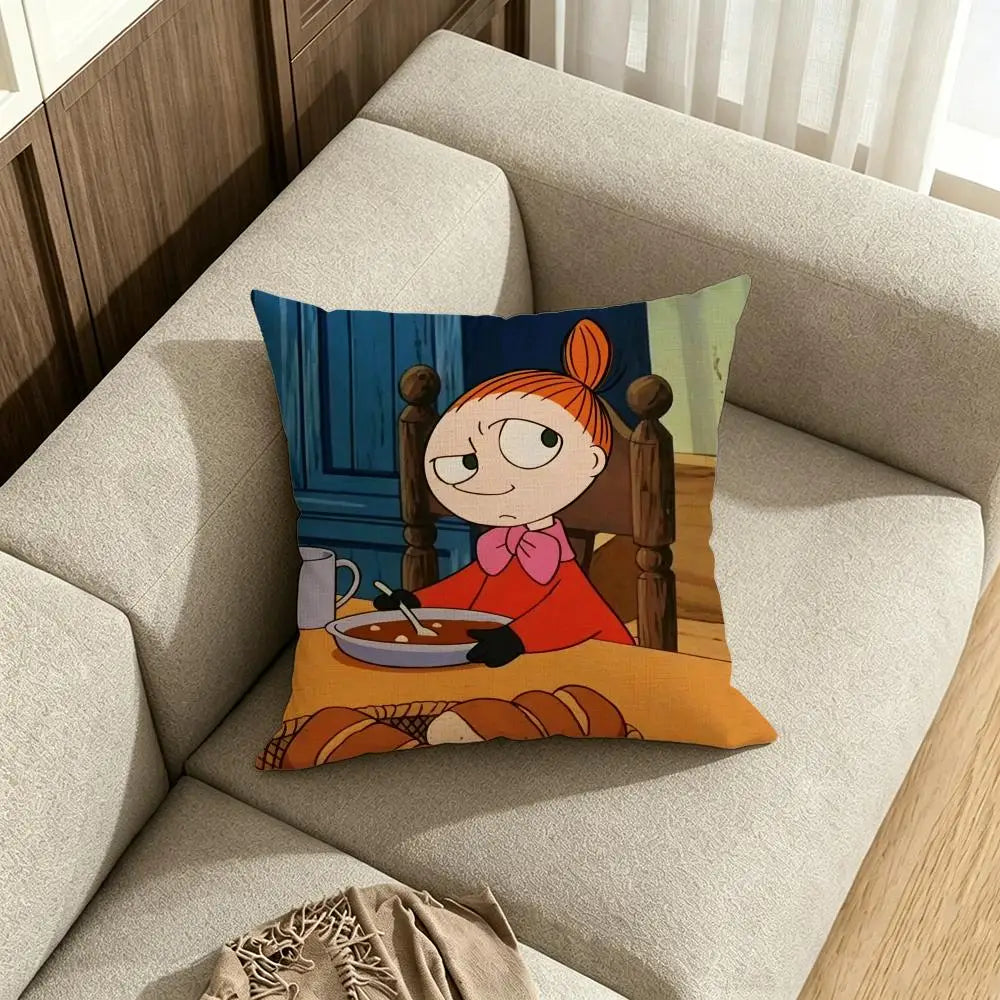 Moomins Linen Cushion Cover Set – Sofa, Bedroom & Chair Décor Cushion Cover Axl