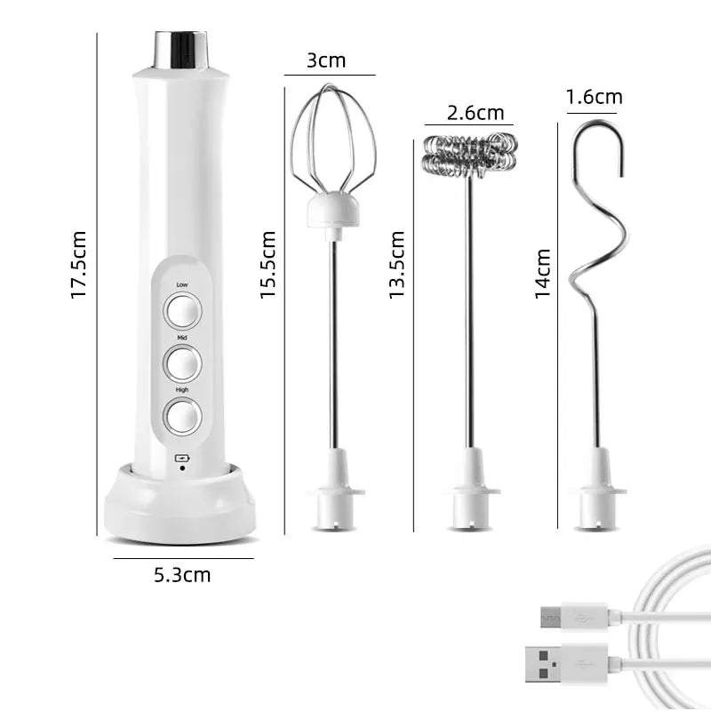 BALASHOV 3-in-1 Rechargeable Handheld Milk Frother & Coffee Wand Milk Frother Axl