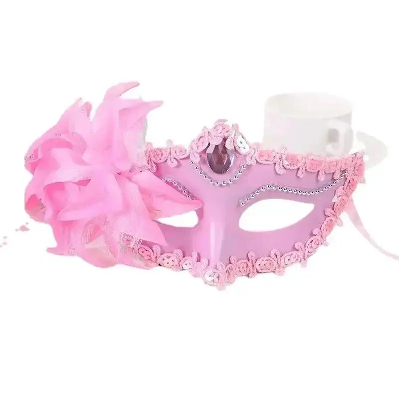 Lace Half Face Mask – Lily Flower Cosplay & Party Accessory Cosplay Face Mask Axl