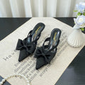 VKJF Fairy Bow High Heel Slippers for Women | Summer Style High Heel Slippers Axl 35 black