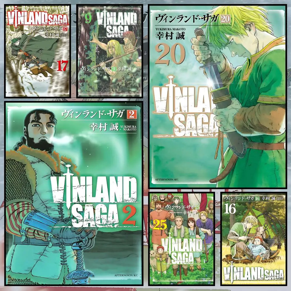 Vinland Saga Poster – Self-Adhesive Waterproof Anime Wall Art Anime Wall Poster Axl