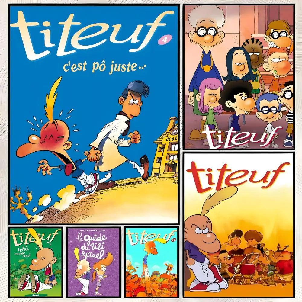 Titeuf Animation Wall Poster – Self-Stick HD Waterproof Art Wall Art Poster Axl