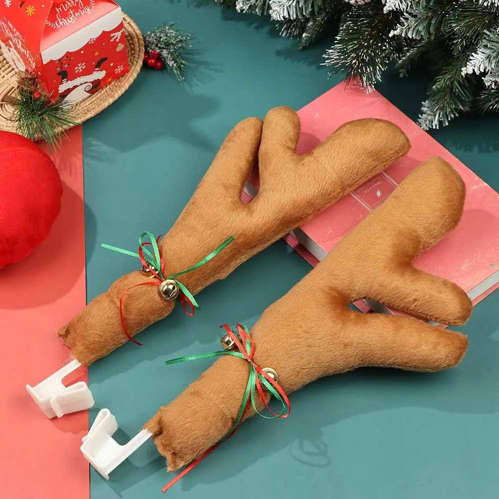Christmas Reindeer Car Decoration – Antlers & Red Nose Kit Car Holiday Decoration Axl