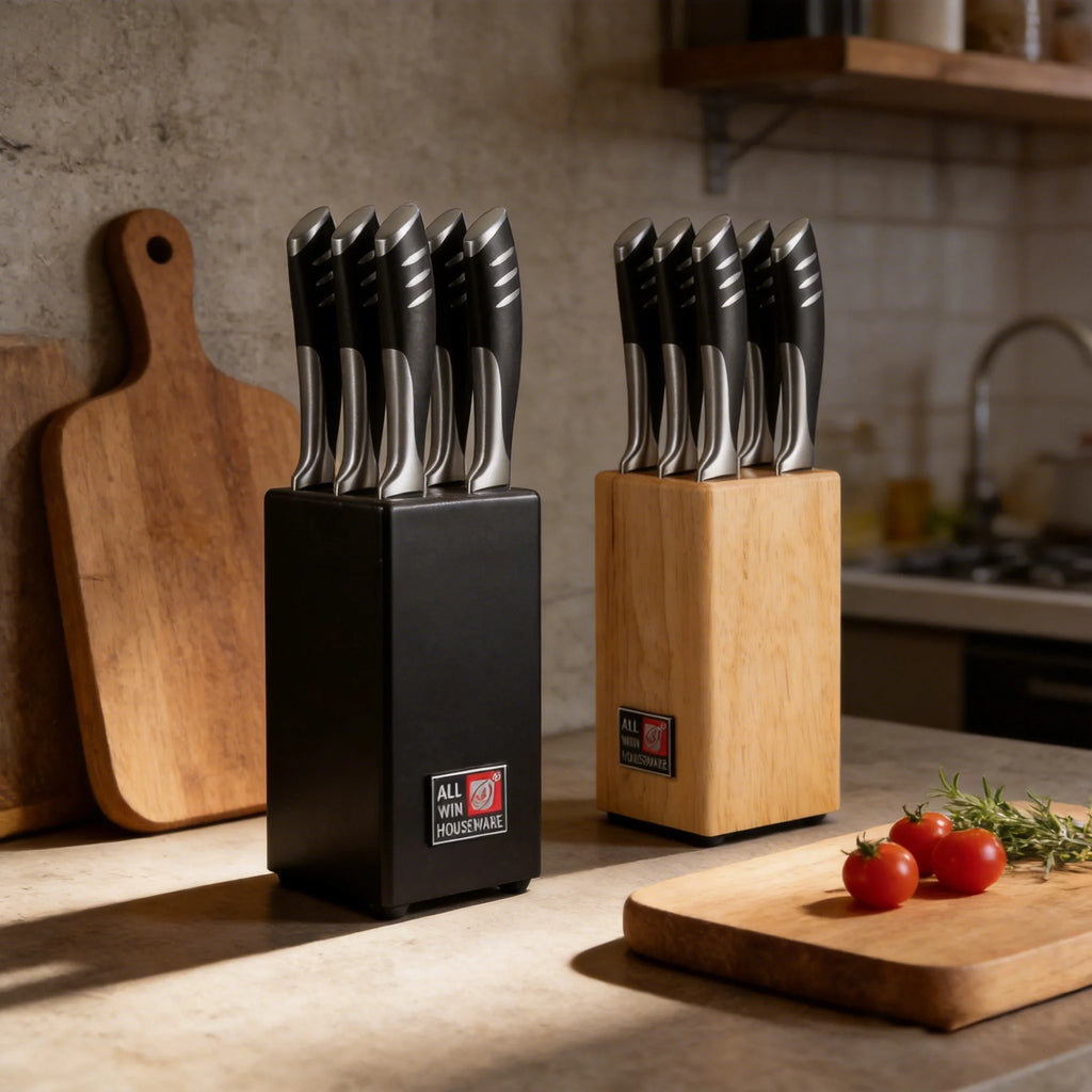 6-Piece Stainless Steel Kitchen Knife Set with Holder Kitchen Knife Set Axl