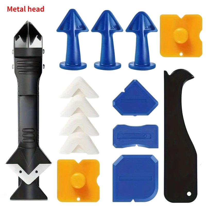 15-Piece Silicone Caulking Tool Set – Kitchen & Bathroom Sealing Caulking Tool Set Axl