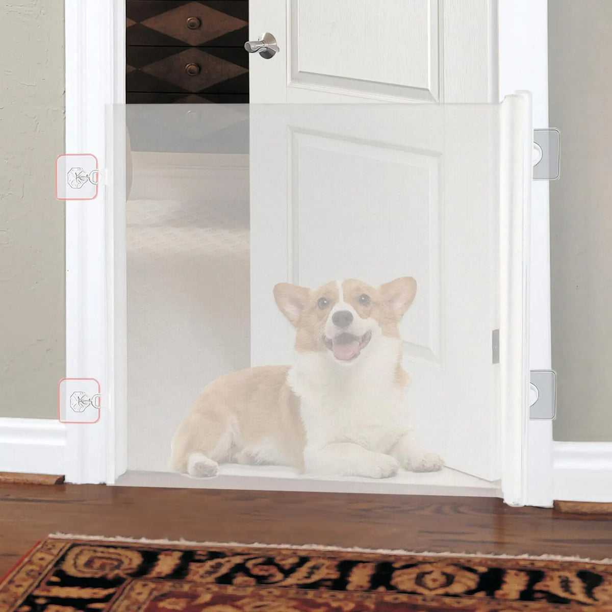 Retractable Pet Gate – No-Drill Screen Door for Dogs & Cats Retractable Pet Gate Axl