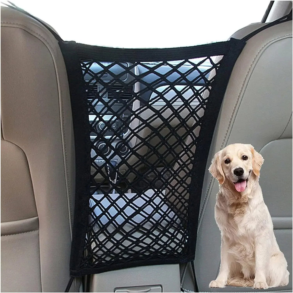 Auto-Adjust Pet Car Safety Barrier – Back Seat Mesh Guard Pet Car Barrier Axl
