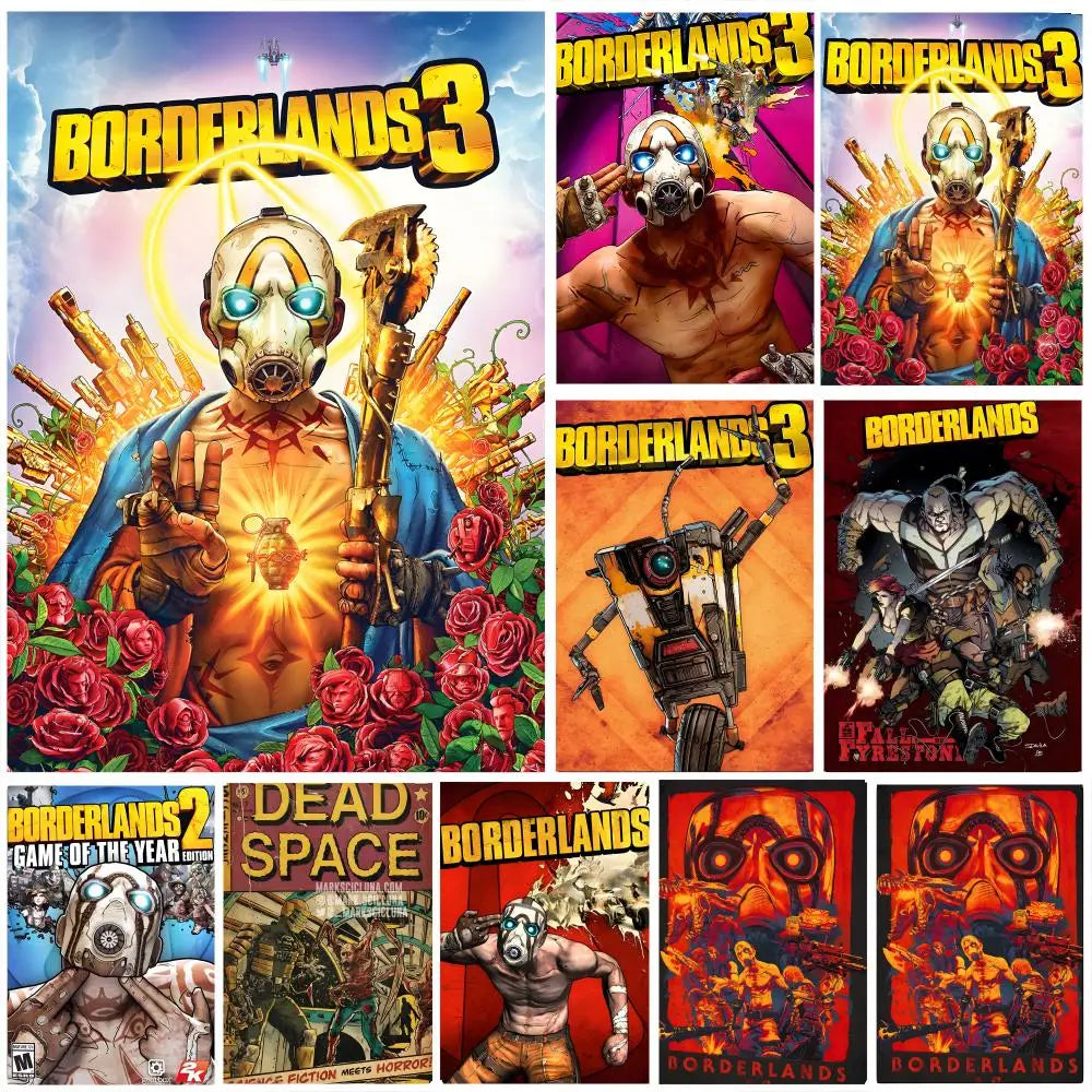 Borderlands 3 HD Wall Poster – Waterproof Sticky Art Print Gaming Wall Poster Axl