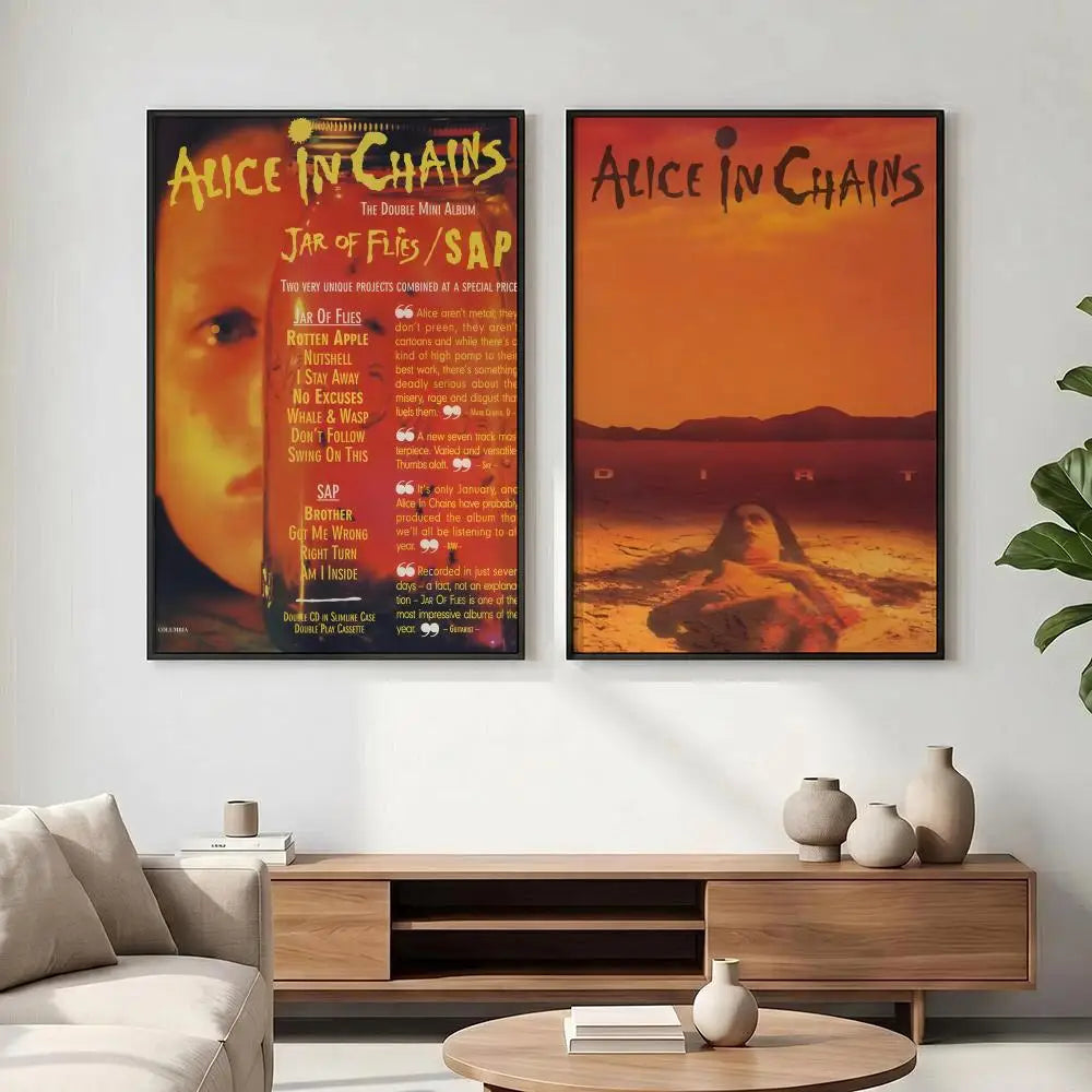 Alice in Chains Poster – HD Art Wall Print | Home & Bar Decor Music Band Poster Axl