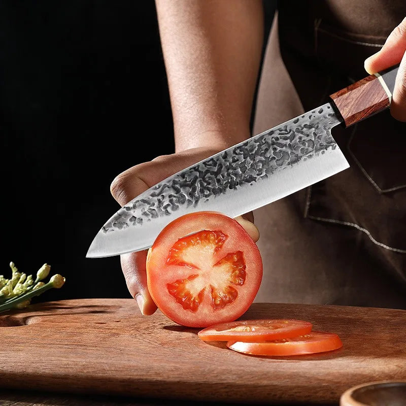 WXCOO Professional Chef Knife Set – Santoku & Meat Cleaver Chef Knife Set Axl