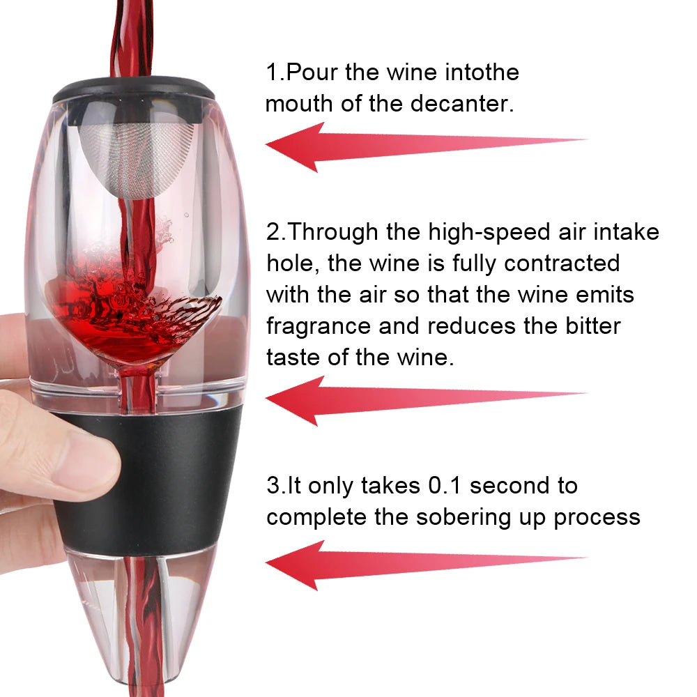 Wine Aerator Dispenser & Decanter Pourer with Filter & Base Wine Aerator Pourer Axl