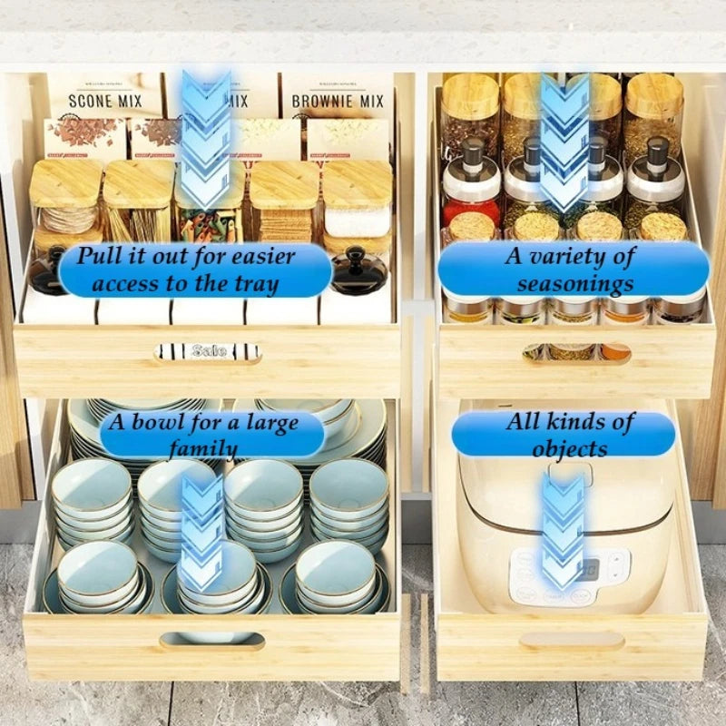 Sliding Cabinet Storage Drawer – Multifunctional Kitchen Organizer Cabinet Storage Drawer Axl