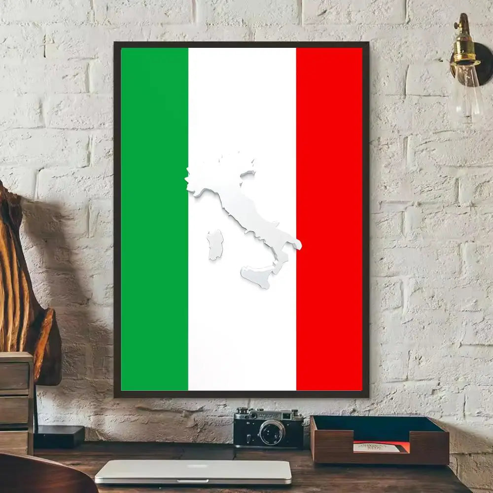 Italy Flag Wall Sticker Poster – HD Print Removable Decal Wall Sticker Decal Axl Black9 50X70cmNoframe