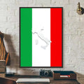 Italy Flag Wall Sticker Poster – HD Print Removable Decal Wall Sticker Decal Axl Black9 50X70cmNoframe
