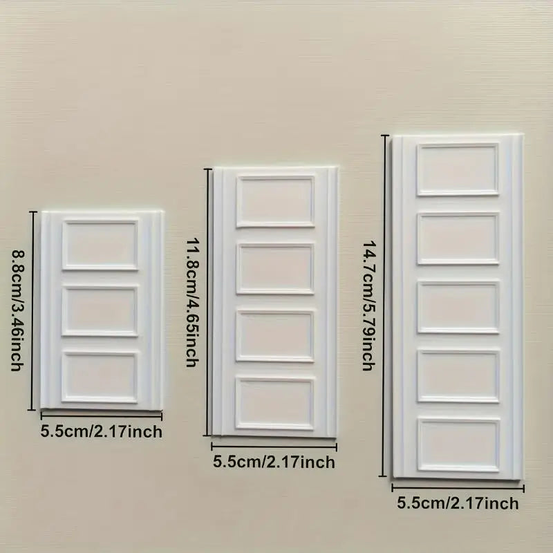 1:12 Dollhouse Wall Panel – Miniature Wainscoting Skirting Dollhouse Accessory Axl