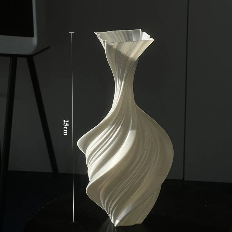 Nordic Minimalist Plastic Flower Vase – Modern Home Décor Decorative Flower Vase Axl