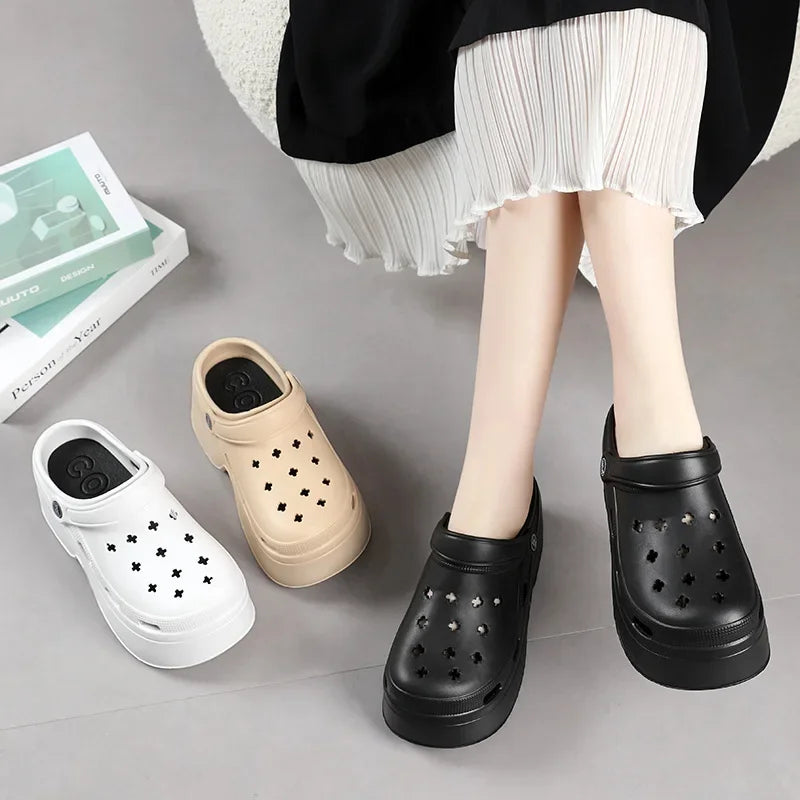 Women's EVA Chunky Platform Clogs – Closed Toe Beach Slides Platform Clogs Axl