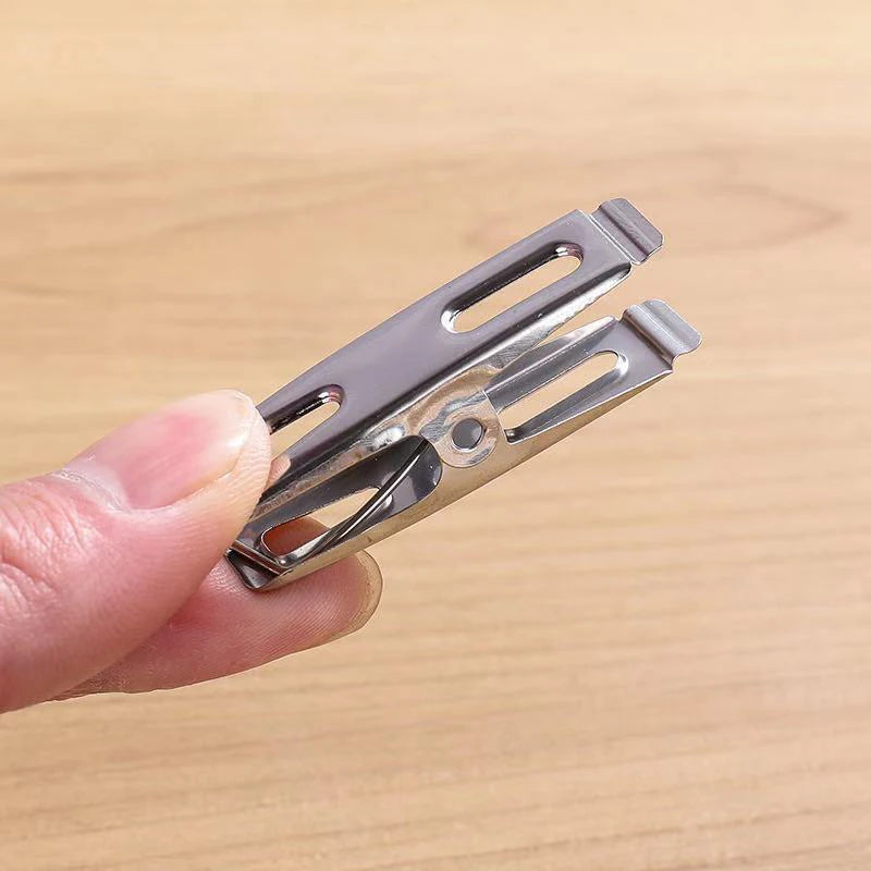 20-Pack Stainless Steel Clothespins – Windproof Sealing Clips Stainless Steel Clothespins Axl
