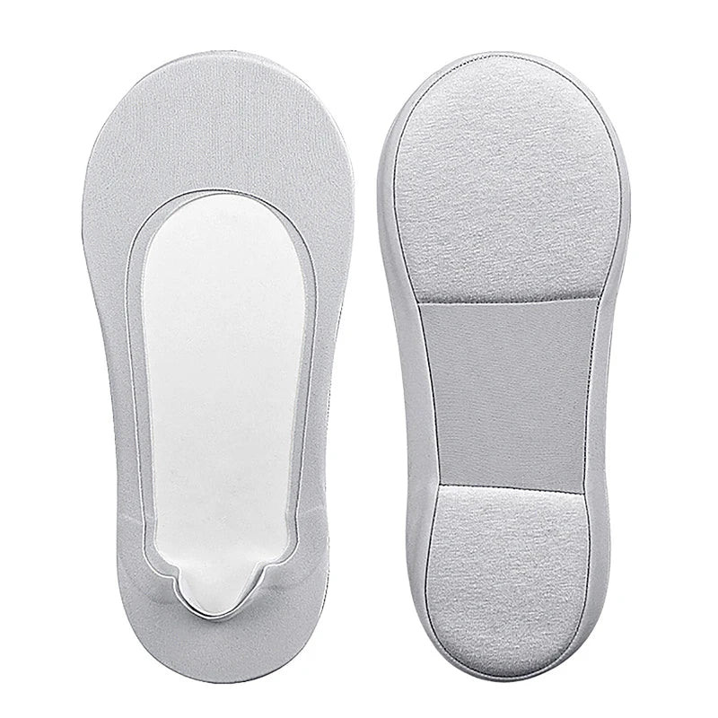 3D Arch Massage No-Show Socks | Silicone Heel Grip Women Massage No-Show Socks Axl One Size Gray
