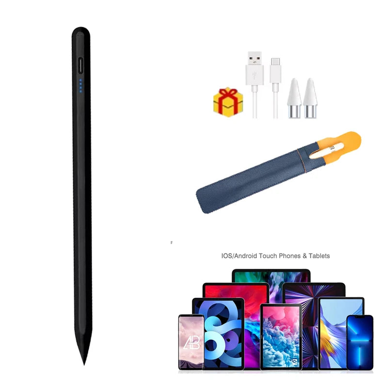 Universal Active Stylus Pen for iPad, Android & Samsung Tablets Tablet Stylus Pen Axl black and bag