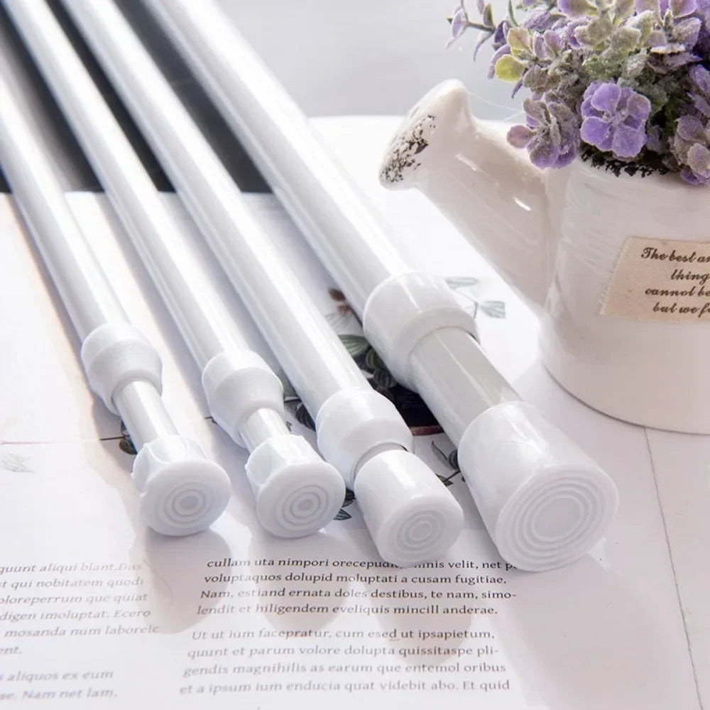Adjustable Spring Tension Curtain Rod – No-Drill Telescopic Pole Tension Curtain Rod Axl