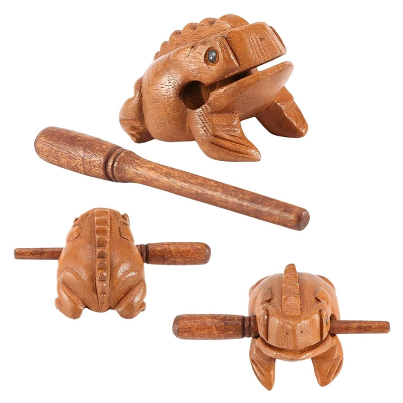 Thai Lucky Wooden Frog – Handcrafted Musical Decor Figurine Wooden Decor Figurine Axl