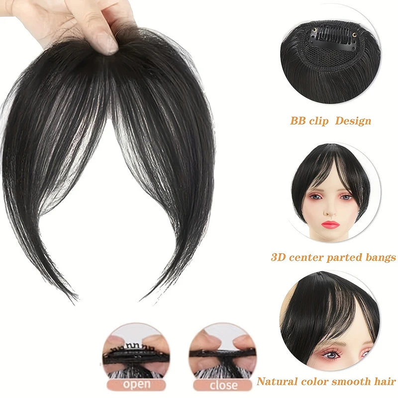 Synthetic Wig Bangs Clip-In Hair Extensions for Women Clip-In Hairpiece Axl