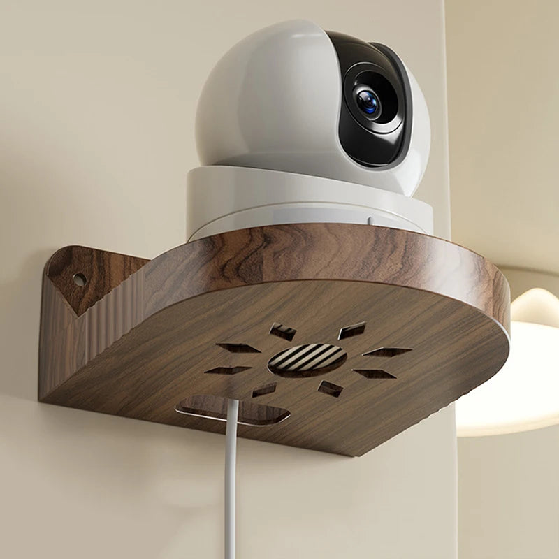 Wood Grain Wall Mount Shelf – Router, Camera & Cable Tidy Wall Mount Shelf Axl