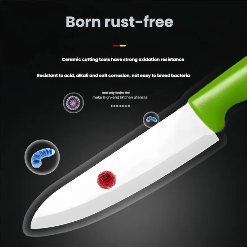 Ceramic Knife Set 4 5 6 Inch – White Blade Chef & Paring Knives Ceramic Kitchen Knife Axl